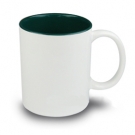 Керамична чаша Цветна вътрешност - DARK GREEN